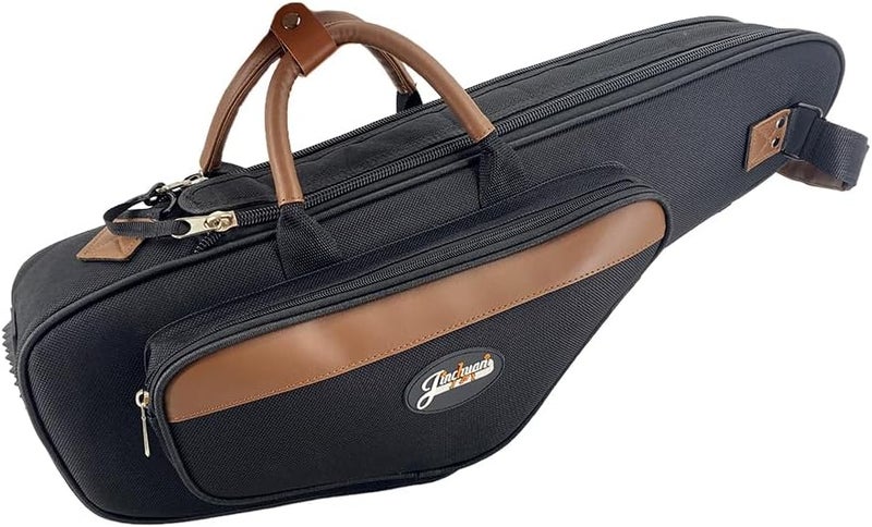 YoungMonic Alto Saxophone Case Nylon Saxophone Accessories Black Lightweight Strap Strong Hard Protect Alto Sax Case (Brown) - Image 1